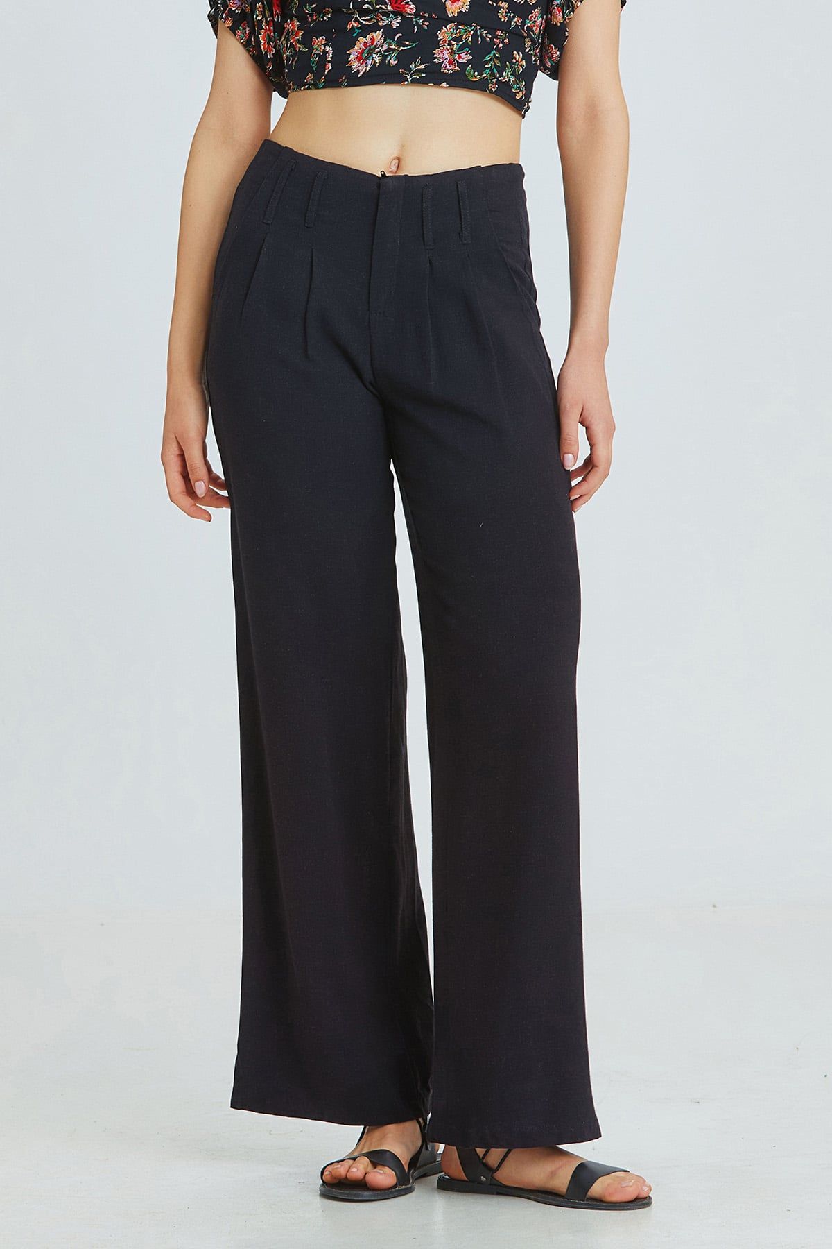 Pilili Bohem Pantolon Siyah