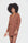 Etek Önü Detaylı Mini Boy Bohem Elbise Kahverengi