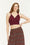 Bağlamalı Sırt Detaylı Şık Bohem Crop Bluz Mor