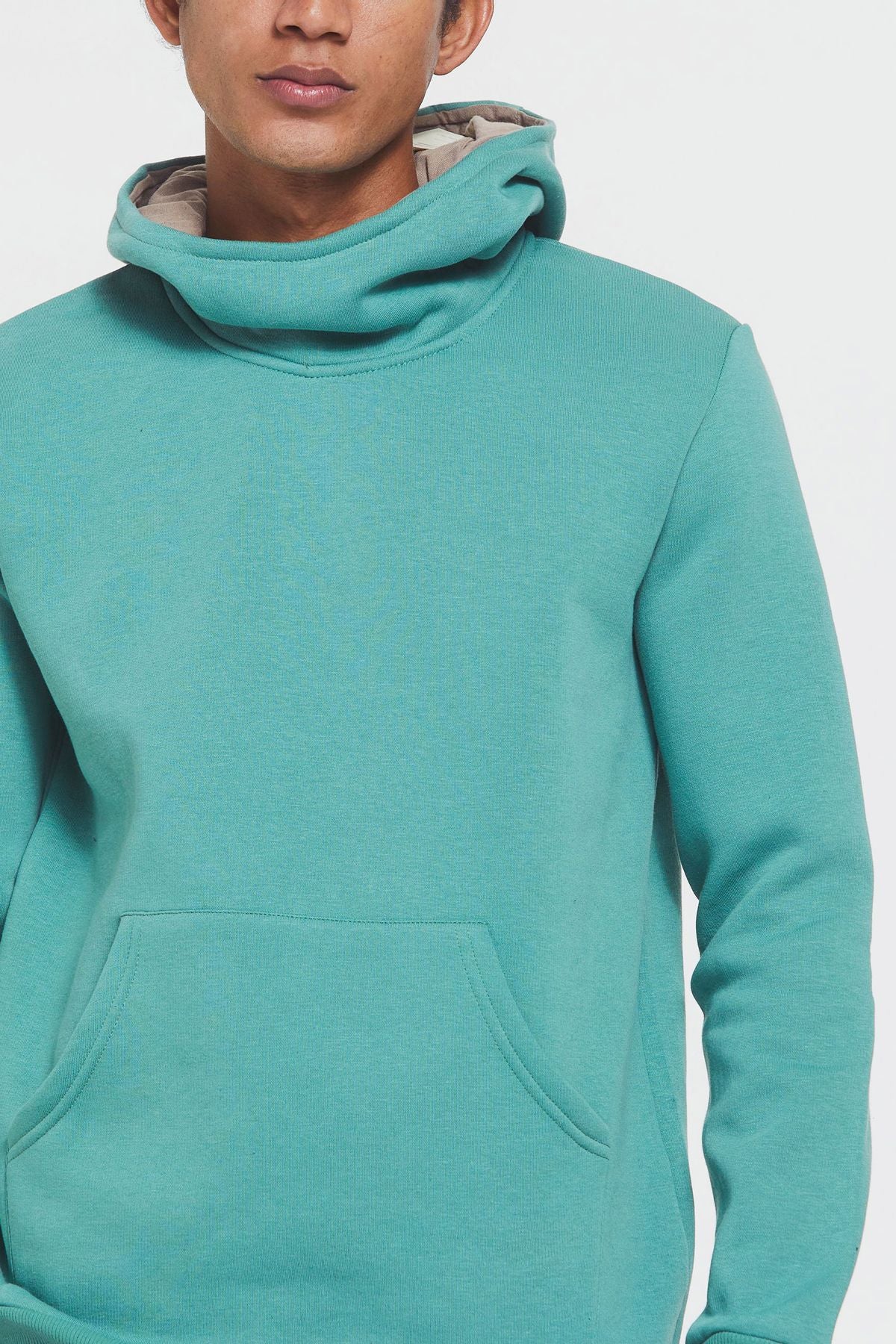 Kapüşonlu Rahat Kesim Sweatshirt Yeşil