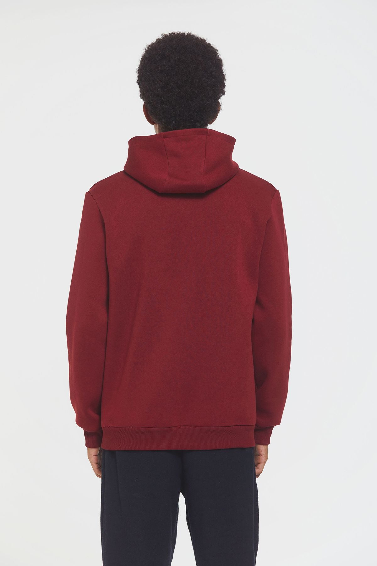 Kapüşonlu Rahat Kesim Sweatshirt Kırmızı