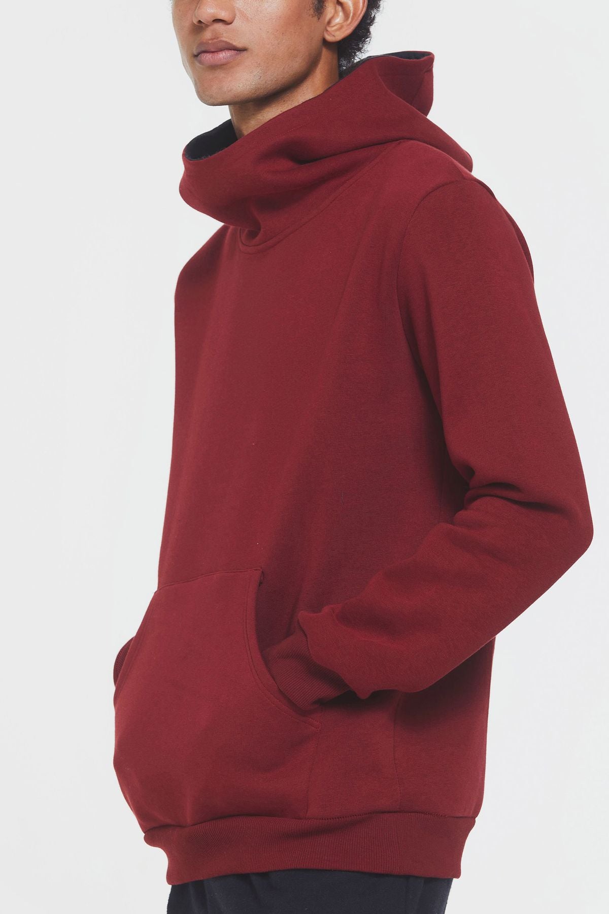 Kapüşonlu Rahat Kesim Sweatshirt Kırmızı