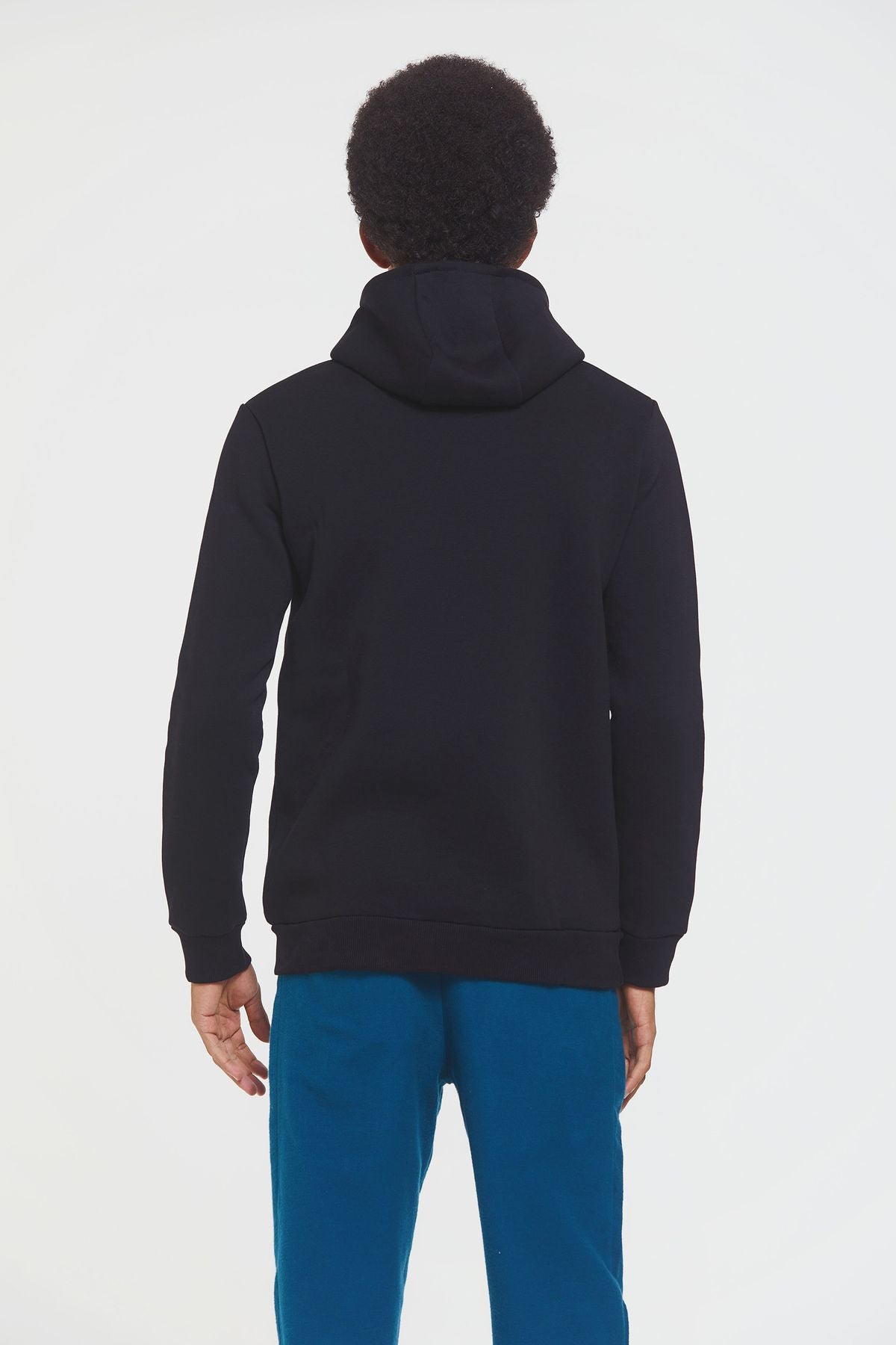 Kapüşonlu Rahat Kesim Sweatshirt Siyah