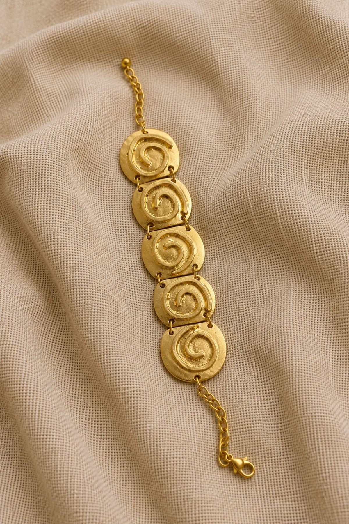 Bohem Spiral Bileklik Altın Renk