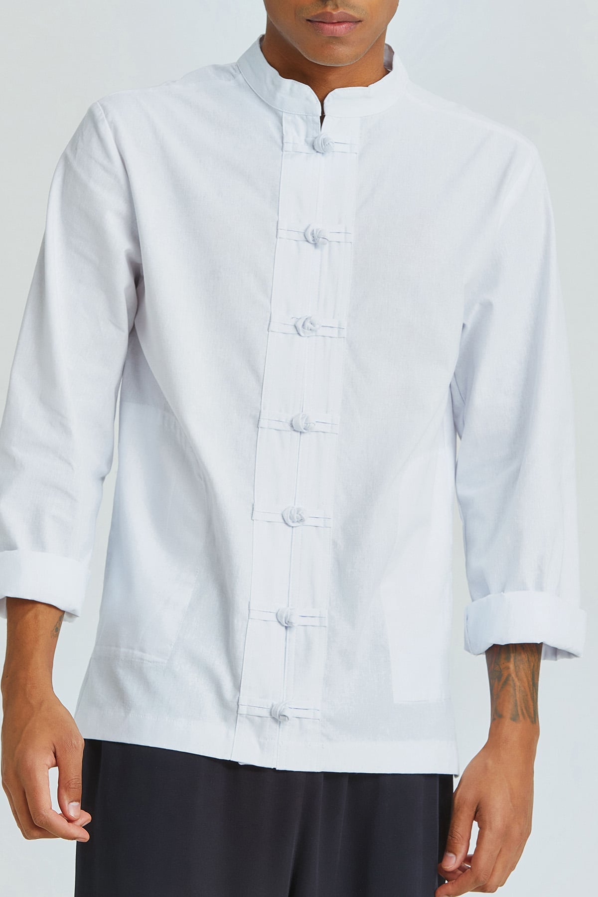 Düğme Detaylı Bohem Gömlek Beyaz