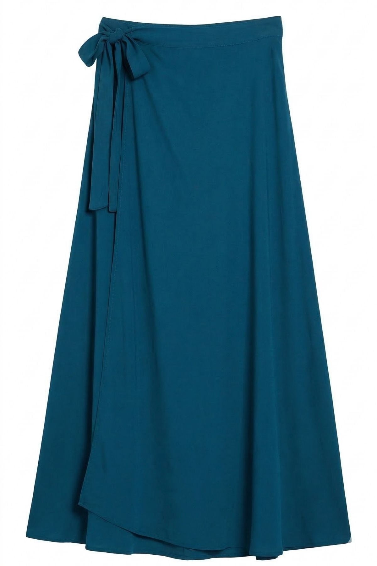 Düz Renk Bohem Uzun Anvelop Etek Lacivert