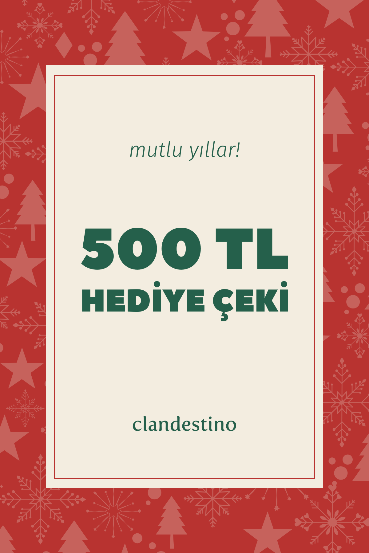 Clandestino e-Gift Card 500 TL