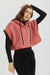 Kapüşonlu Pamuklu Crop Sweatshirt Pembe